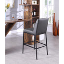  Color_Grey/ Black -- Bryce Grey Vegan Leather Upholstered Bar Stool IMAGE 3