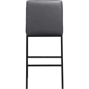  Color_Grey/ Black -- Bryce Grey Vegan Leather Upholstered Bar Stool IMAGE 4