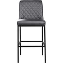  Color_Grey/ Black -- Bryce Grey Vegan Leather Upholstered Bar Stool IMAGE 5