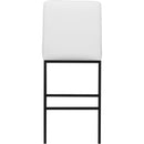  Color_White/ Black -- Bryce White Vegan Leather Upholstered Bar Stool IMAGE 4