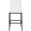  Color_White/ Black -- Bryce White Vegan Leather Upholstered Bar Stool IMAGE 5