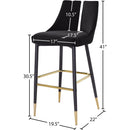  Color_Black -- Meridian Sleek Pub Height Stool IMAGE 8