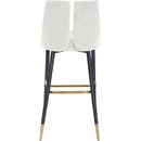  Color_Cream -- Sleek Cream Velvet Upholstered Bar Stool IMAGE 4
