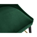  Color_Green -- Sleek Green Velvet Upholstered Bar Stool IMAGE 7