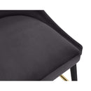  Color_Grey -- Sleek Grey Velvet Upholstered Bar Stool IMAGE 7