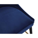  Color_Navy -- Sleek Navy Velvet Upholstered Bar Stool IMAGE 7