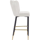  Color_Cream -- Lily Cream Velvet Upholstered Bar Stool IMAGE 5