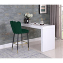  Color_Green -- Lily Green Velvet Upholstered Bar Stool IMAGE 3