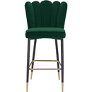  Color_Green -- Lily Green Velvet Upholstered Bar Stool IMAGE 6