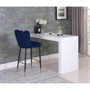  Color_Navy -- Lily Navy Velvet Upholstered Bar Stool IMAGE 3
