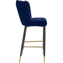  Color_Navy -- Lily Navy Velvet Upholstered Bar Stool IMAGE 5