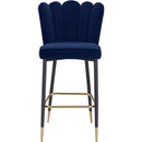  Color_Navy -- Lily Navy Velvet Upholstered Bar Stool IMAGE 6