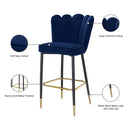  Color_Navy -- Lily Navy Velvet Upholstered Bar Stool IMAGE 9