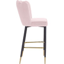  Color_Pink -- Lily Pink Velvet Upholstered Bar Stool IMAGE 5