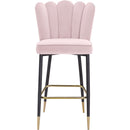  Color_Pink -- Lily Pink Velvet Upholstered Bar Stool IMAGE 6