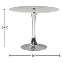 Meridian Holly Chrome Dining Table (3 Boxes) IMAGE 4