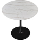  Meridian Holly 36" Black Marble Veneer Top And Metal Base Dining Table IMAGE 3