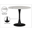  Meridian Holly 36" Black Marble Veneer Top And Metal Base Dining Table IMAGE 5