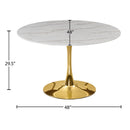 Meridian Holly Gold Dining Table (3 Boxes) IMAGE 4