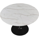  Meridian Holly 48" Black Marble Veneer Top And Metal Base Dining Table IMAGE 3