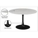  Meridian Holly 48" Black Marble Veneer Top And Metal Base Dining Table IMAGE 5