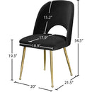  Color_Black/ Gold -- Meridian Logan Dining Chair IMAGE 10