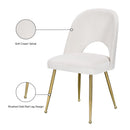  Color_Cream/ Gold -- Logan Cream Velvet Upholstered Dining Chair IMAGE 11