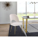  Color_Cream/ Gold -- Logan Cream Velvet Upholstered Dining Chair IMAGE 2