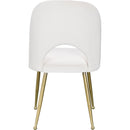  Color_Cream/ Gold -- Logan Cream Velvet Upholstered Dining Chair IMAGE 3