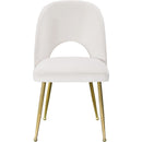  Color_Cream/ Gold -- Logan Cream Velvet Upholstered Dining Chair IMAGE 4