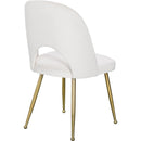  Color_Cream/ Gold -- Logan Cream Velvet Upholstered Dining Chair IMAGE 5