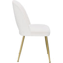  Color_Cream/ Gold -- Logan Cream Velvet Upholstered Dining Chair IMAGE 6