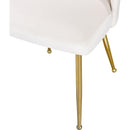  Color_Cream/ Gold -- Logan Cream Velvet Upholstered Dining Chair IMAGE 8
