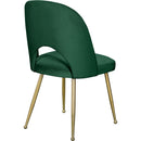  Color_Gold/ Green -- Logan Green Velvet Upholstered Dining Chair IMAGE 5