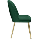  Color_Gold/ Green -- Logan Green Velvet Upholstered Dining Chair IMAGE 6