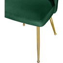  Color_Gold/ Green -- Logan Green Velvet Upholstered Dining Chair IMAGE 8
