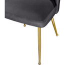  Color_Gold/ Grey -- Logan Grey Velvet Upholstered Dining Chair IMAGE 8
