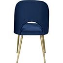  Color_Navy -- Logan Navy Velvet Upholstered Dining Chair IMAGE 3