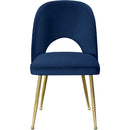 Color_Navy -- Logan Navy Velvet Upholstered Dining Chair IMAGE 4