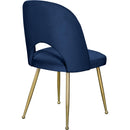  Color_Navy -- Logan Navy Velvet Upholstered Dining Chair IMAGE 5