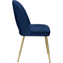  Color_Navy -- Logan Navy Velvet Upholstered Dining Chair IMAGE 6