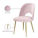  Color_Gold/ Pink -- Logan Pink Velvet Upholstered Dining Chair IMAGE 11
