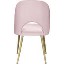  Color_Gold/ Pink -- Logan Pink Velvet Upholstered Dining Chair IMAGE 3