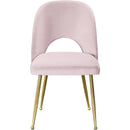  Color_Gold/ Pink -- Logan Pink Velvet Upholstered Dining Chair IMAGE 4