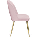  Color_Gold/ Pink -- Logan Pink Velvet Upholstered Dining Chair IMAGE 6