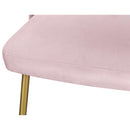  Color_Gold/ Pink -- Logan Pink Velvet Upholstered Dining Chair IMAGE 7
