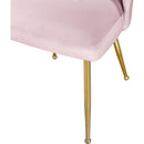  Color_Gold/ Pink -- Logan Pink Velvet Upholstered Dining Chair IMAGE 8