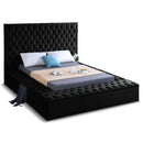  Color_Black  Size_Full  -- Meridian Bliss Upholstered Panel Bed with Storage IMAGE 1