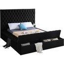  Color_Black  Size_Full  -- Meridian Bliss Upholstered Panel Bed with Storage IMAGE 2