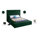  Color_Green  Size_Full  -- Bliss Green Velvet Upholstered Full Bed IMAGE 10